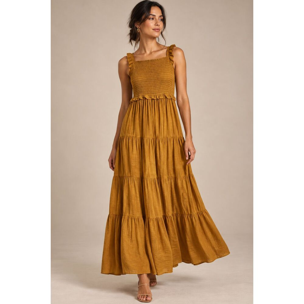 Nanette-Lepore Women's Yellow and Gold Dress Size 2